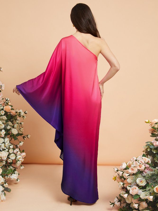 Robes Femmes Ombre Automne Élégant Quotidien Coupe Régulière Long 1 * Robe Pull-over Régulier
