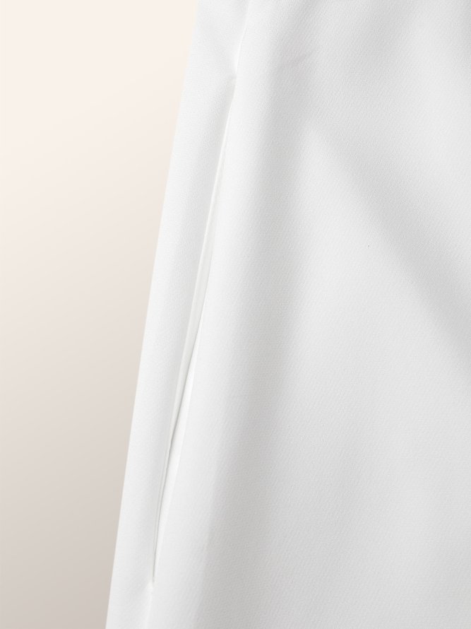 Jupe Femmes Plain Simple Printemps Polyester Aucune élasticité Long Taille Moyenne Droit Régulier