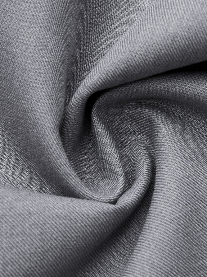 Mode Pantalons Plain Hiver Simple Zip Taille Haute Coupe Régulière Pantalon à la cheville Pantalon droit H-ligne pour Femmes