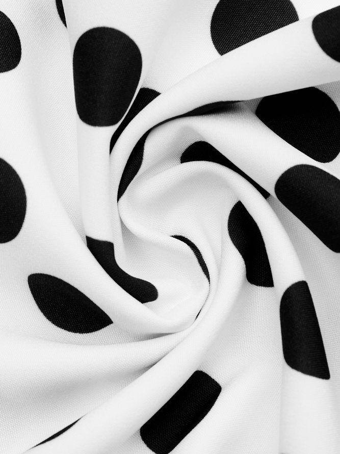 Robes Pois Polka Printemps / Automne Élégant Naturel Quotidien Coupe Régulière Long Manches Longues Ligne X pour Femmes