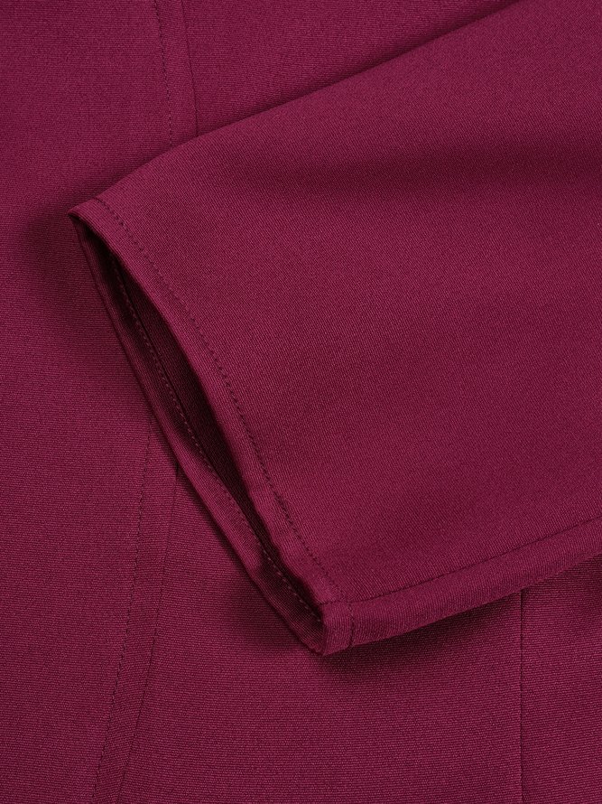 Blouse Femmes Plain Toutes Les Saisons Élégant Polyester Aucune élasticité Coupe Régulière Manches Longues Régulier Régulier
