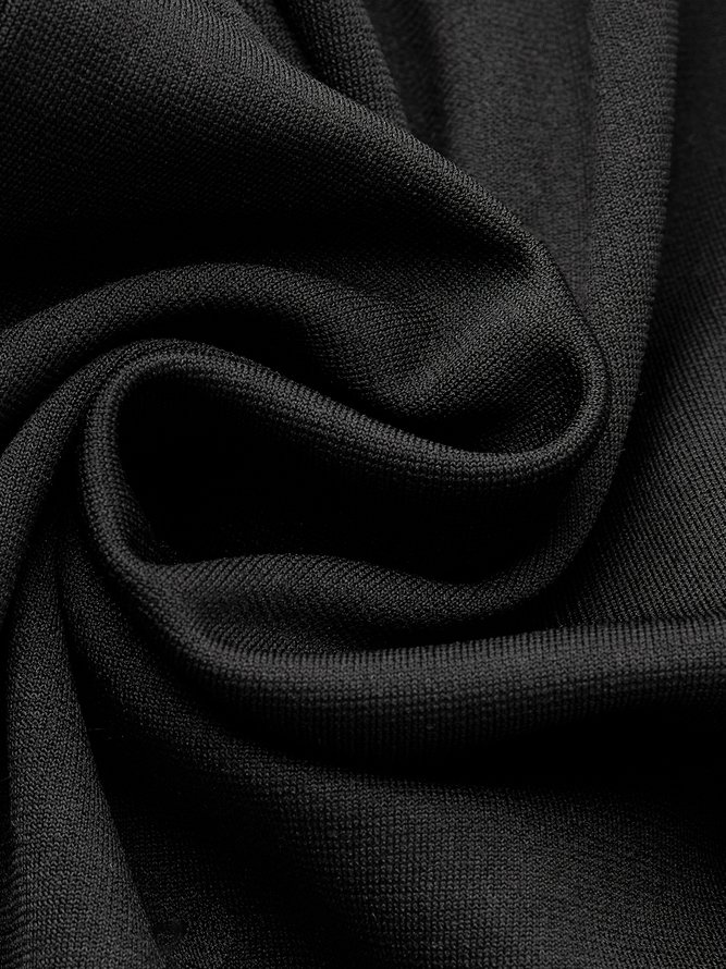 Robes Femmes Élégant Unicolore Automne Micro-élasticité Quotidien Coupe Régulière Jersey Demi Manche Ligne T
