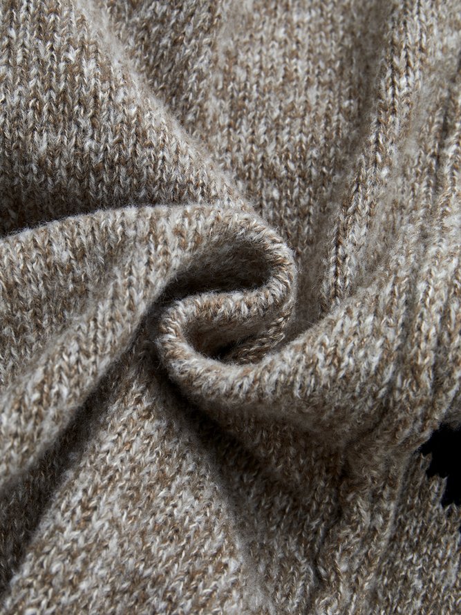 Pull Manteau Géométrique Hiver Urbain Polyester Naturel Quotidien Ample H-ligne Régulier pour Femmes