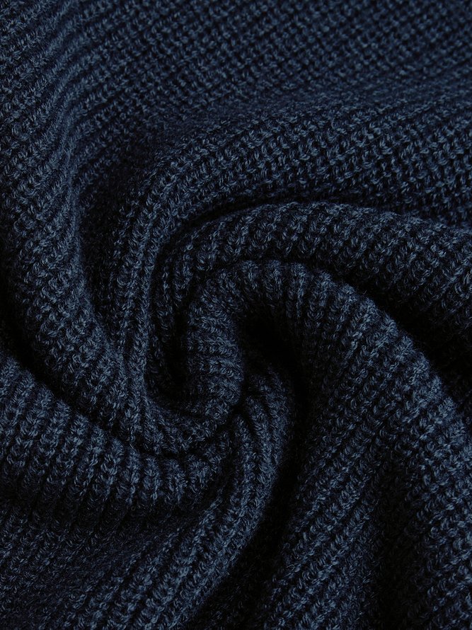 Pull Plain Hiver Urbain Acrylique Micro-Élasticité Ample Faire la navette Manches Longues Régulier pour Femmes
