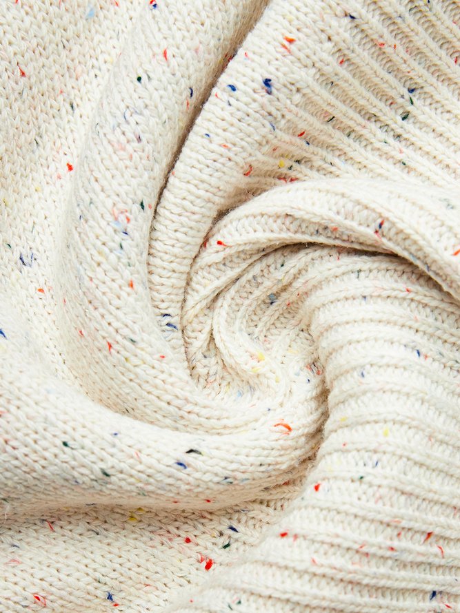 Pull Décontracté Plain Hiver Acrylique Quotidien Asymétrique Régulier H-ligne Élasticité moyenne pour Femmes