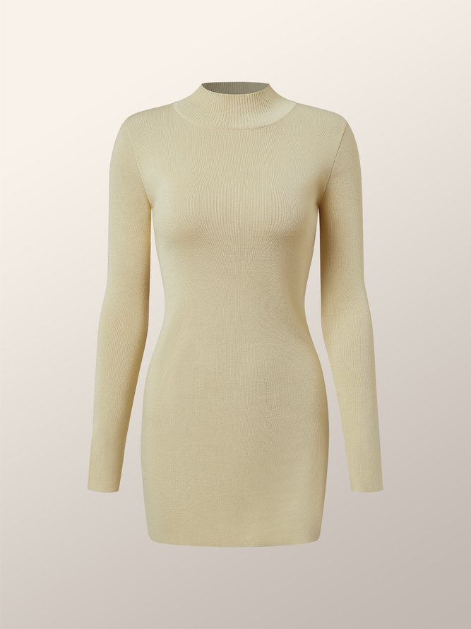 Pull Femme Plaine Simple L'automne Polyester Col Montant Regular Fit Regular H-Line Regular