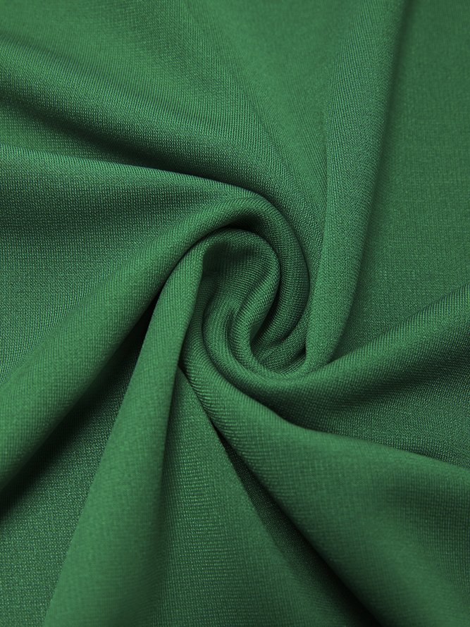 Robes Plain Automne Élégant Polyester Naturel à Haute Élasticité Manches Longues l'Encolure Bateau Régulier pour Femmes