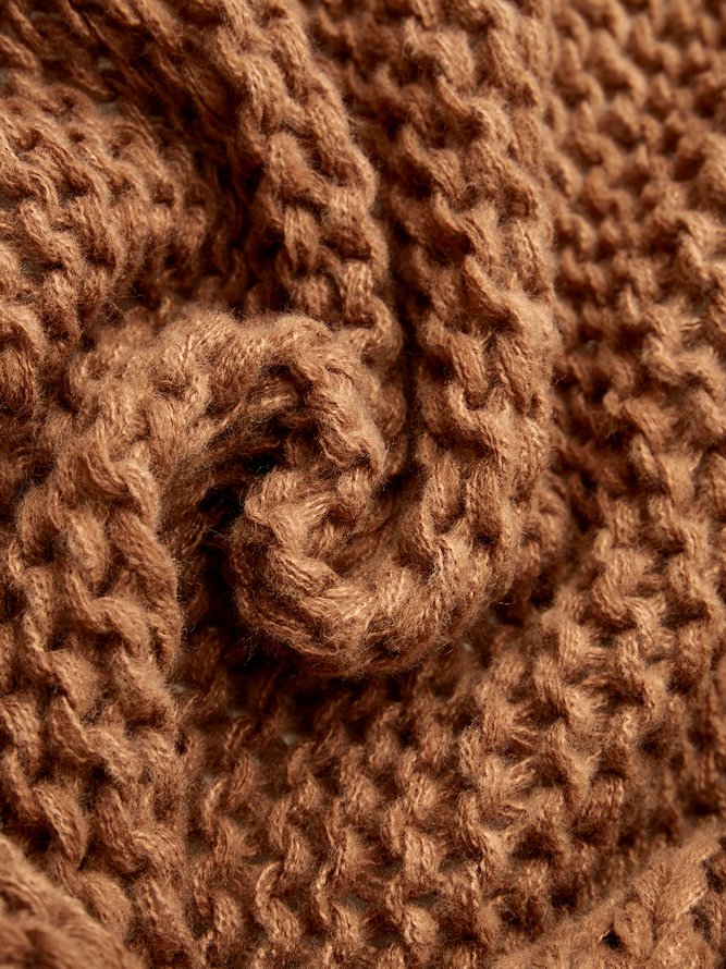 Pull Manteau Plain Hiver Urbain Acrylique Faire la navette Manches Longues Mi-longue-Long H-ligne Régulier pour Femmes