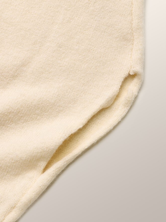 Pull Plain Automne Élégant Acrylique Micro-élasticité Quotidien Ample O-Ligne Régulier pour Femmes
