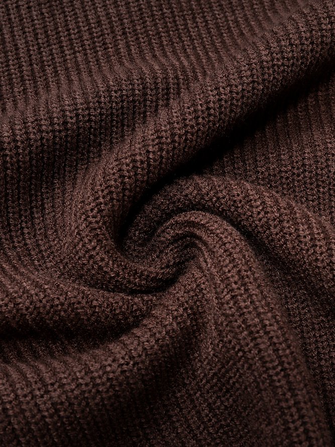 Pull Femmes Plain Hiver Simple Acrylique Poids lourd Quotidien Manches Longues Régulier H-ligne