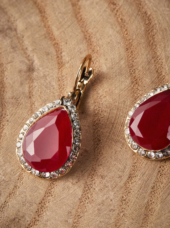 Boucles d'Oreilles Bloc de Couleur Toutes Les Saisons Fête Métal Quotidien Cristal Cristal Standard Pendre pour Femmes