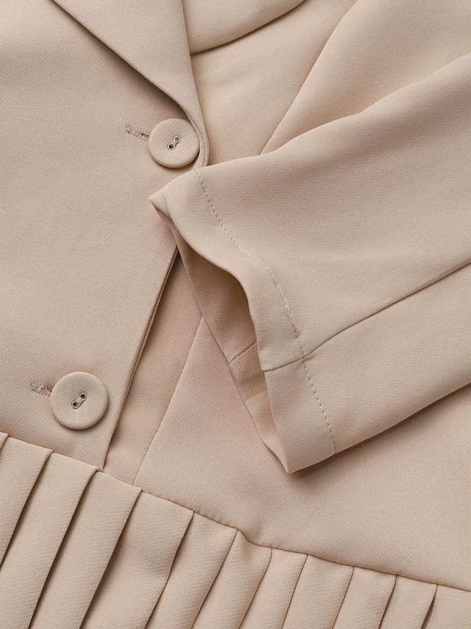 Robes Femmes Plain Automne Élégant Polyester Naturel Aucune élasticité Quotidien Coupe Régulière Régulier