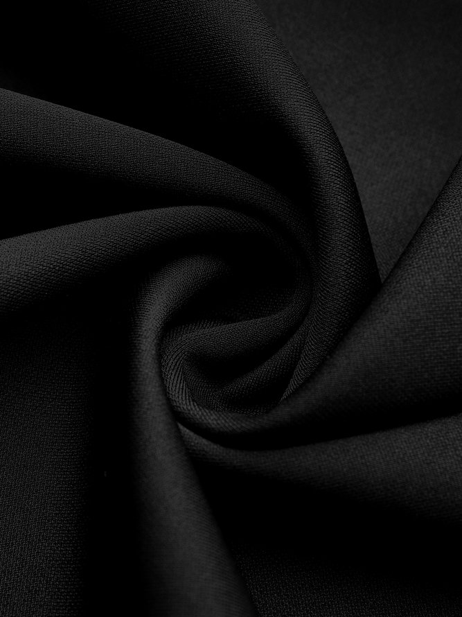 Robes Uni Automne Urbain Polyester Micro-élasticité Quotidien Regular Fit Manches courtes Autres pour Femme