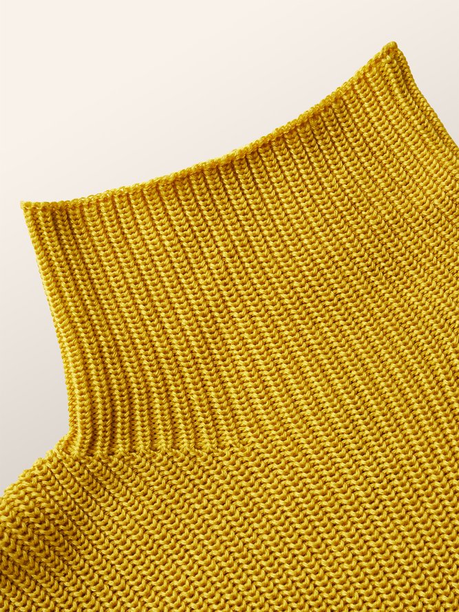 Pull Plain Simple Automne Acrylique Quotidien Pull-over Régulier Régulier Régulier Taille pour Femmes