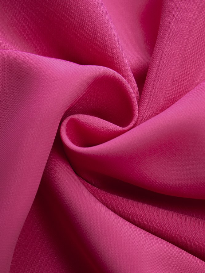 Robes Femmes Plain Automne Élégant Polyester Col Carré Non Élasticité Manches Longues Ligne X Régulier