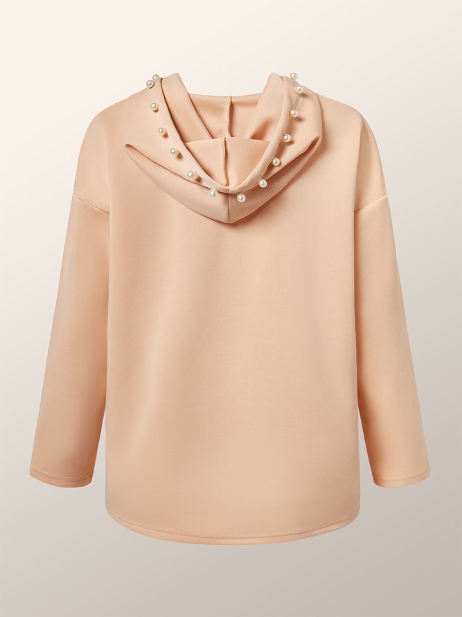 Sweat-shirts Décontracté Plain Hiver Polyester Micro-Élasticité Quotidien Manches Longues Régulier H-ligne pour Femmes