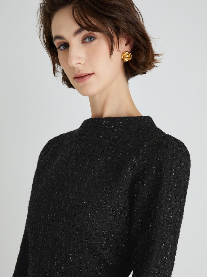 Robes Femmes Plain Automne Élégant Polyester Taille Haute Serré Mi-longue Régulier Jupe hanche