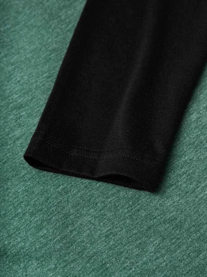 Blouse Bloc de Couleur Printemps Élégant Polyester Quotidien Coupe Régulière Régulier H-ligne Régulier pour Femmes