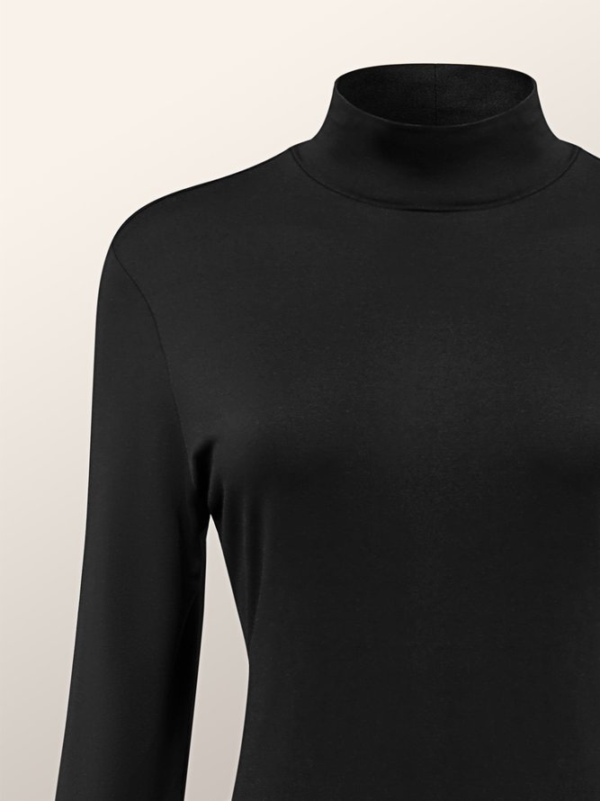 Robes Plain Hiver Élégant Polyester Naturel Serré Long S-ligne Jupe hanche pour Femmes