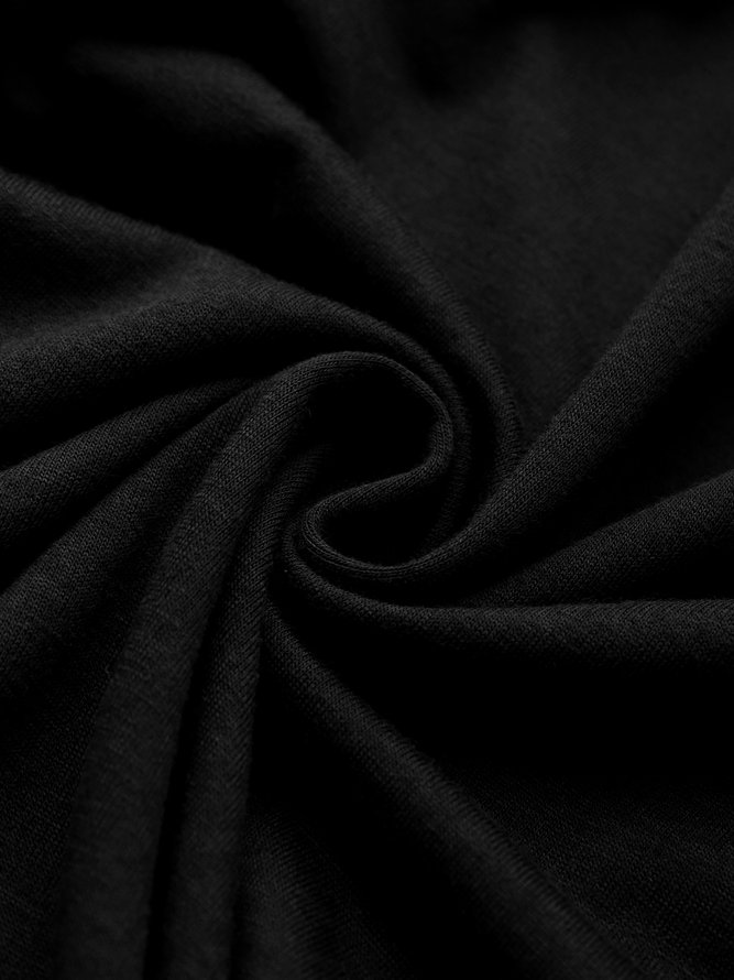 Hauts Plaine Automne Urbain Polyester Sans élasticité Quotidien Mancherons Epaule Dénudée H-Line pour Femme