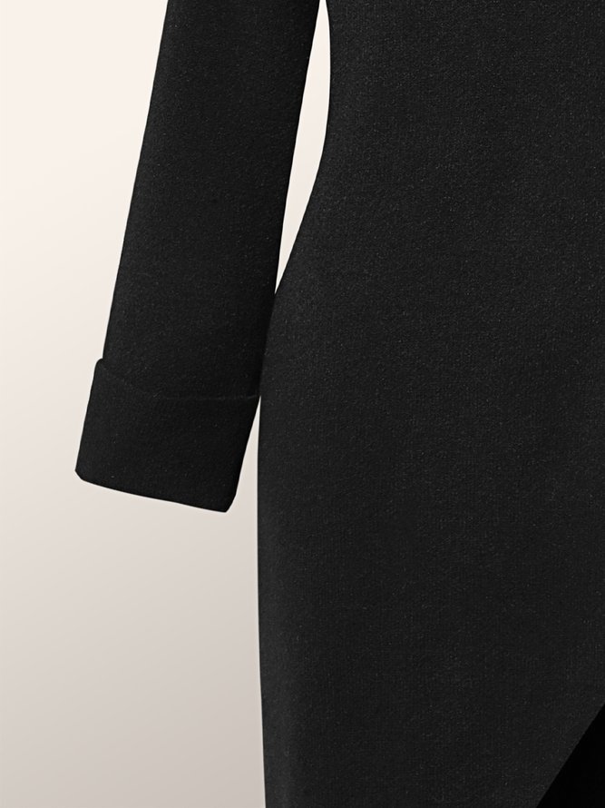 Pull Femmes Plain Hiver Élégant Acrylique Quotidien Ample Manches Longues Col Roulé Régulier