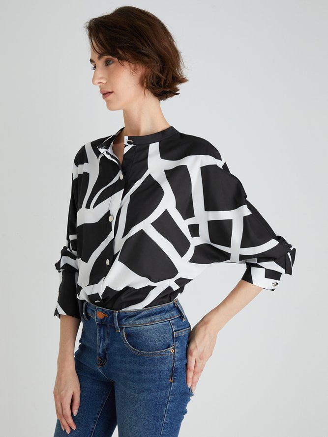 Travail Quotidien Rendez-Vous Géométrique Rétro Chemise