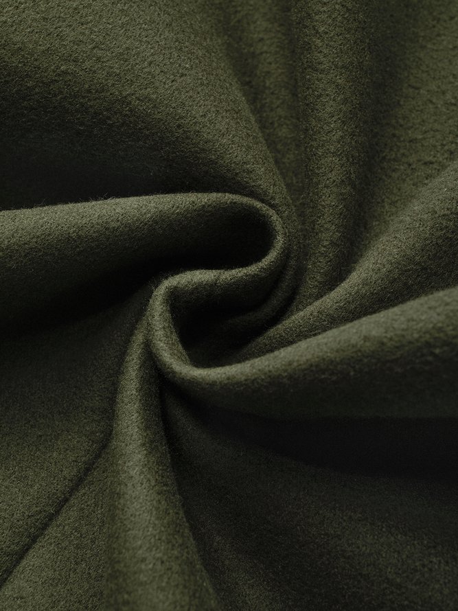 Blouson Plain Automne Urbain Polyester Col Montant Aucune élasticité Ample Manches Longues Régulier pour Femmes