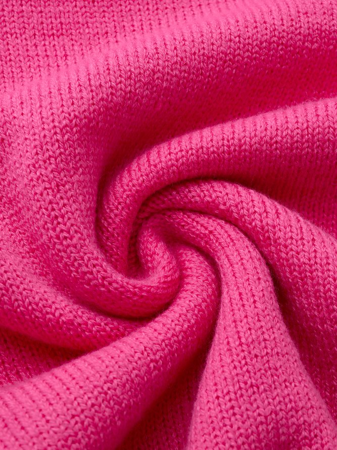 Pull Plain Hiver Urbain Polyester à Haute Élasticité Ample Régulier H-ligne Régulier pour Femmes