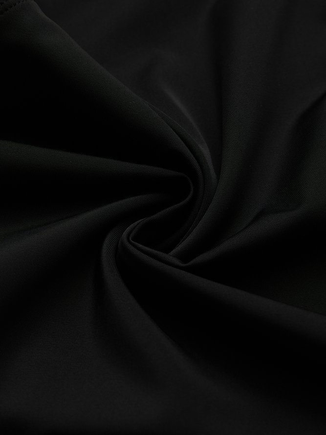 Une Pièce Décontracté Plain Toutes Les Saisons Nylon Sans Bretelles Maillot de Bain d'Une Pièce Volant Vacances Élasticité moyenne pour Femmes