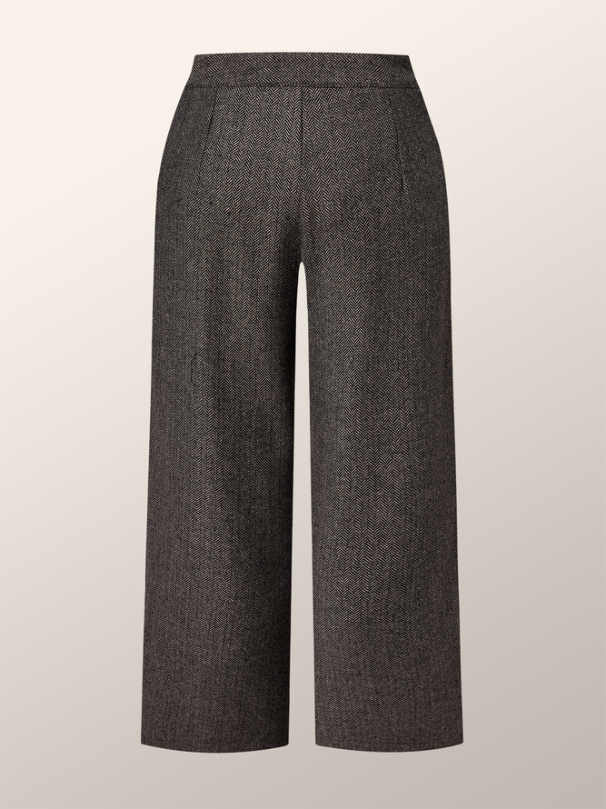 Mode Pantalons Femmes Plain Hiver Urbain Polyester Aucune élasticité Quotidien Ample H-ligne Régulier