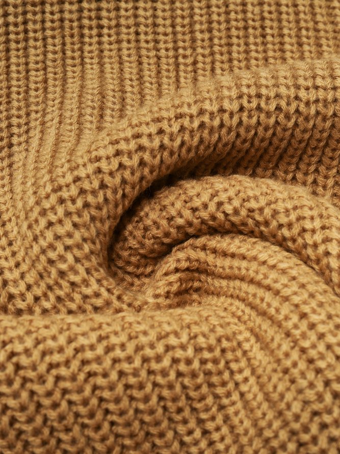 Pull Manteau Femmes Bloc de Couleur Hiver Simple Acrylique Naturel Poids lourd Quotidien Boutons H-ligne