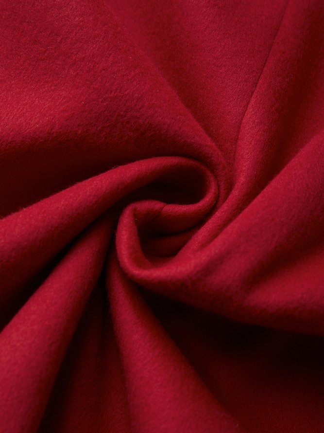 Pardessus Femmes Plain Simple Automne Coupe Régulière Dentelle-Up Manches Longues Col Châle Mi-longue-Long Régulier