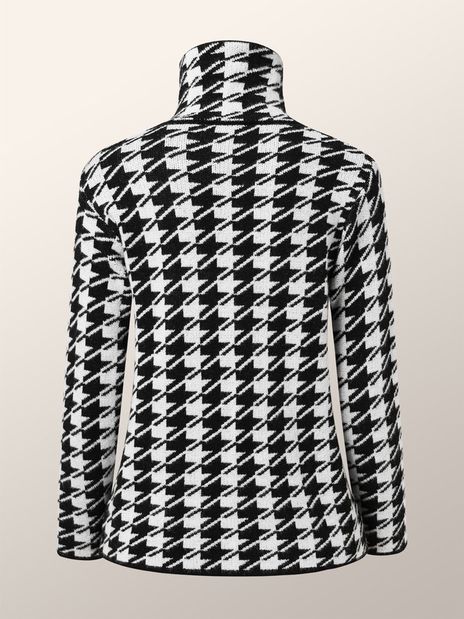Pull Femmes Géométrique Hiver Urbain Polyester à Haute Élasticité Quotidien Manches Longues Régulier H-ligne