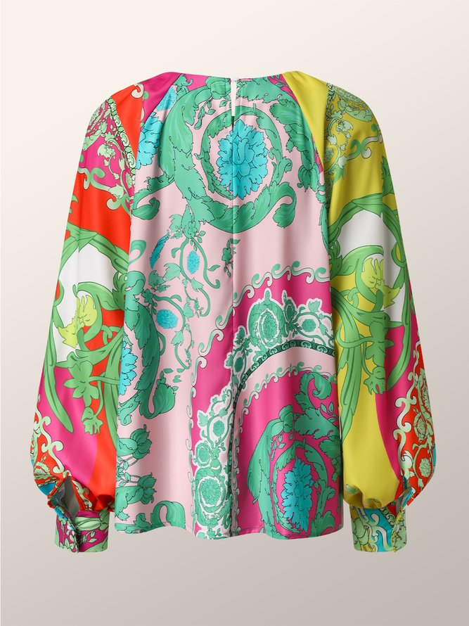 Hauts Femme Fleurie L'automne Vacances Polyester Pas d'élasticité Quotidien Normal H-Line Normal