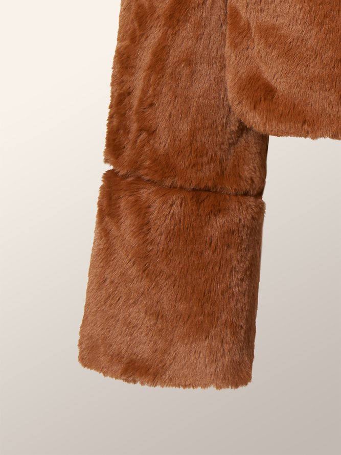 Blouson Femmes Plain Hiver Urbain Polyester Quotidien Ample Manches Longues Régulier H-ligne