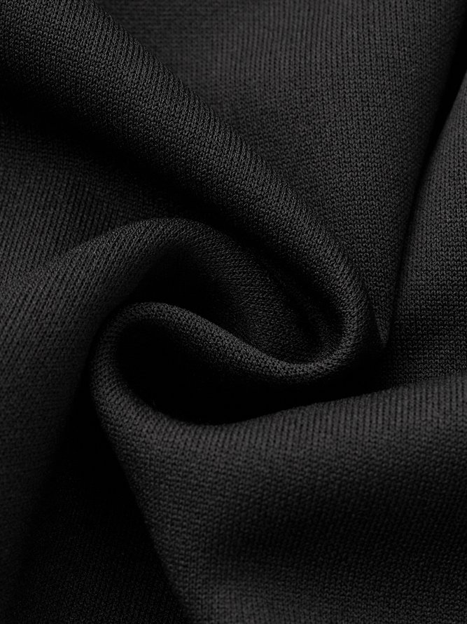 Robes Plaine Automne Elé Polyester Naturel Micro-élasticité Quotidien Ras du Cou Autres pour Femme