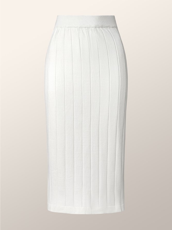 Jupe Femme Plaine Simple Automne Acrylique Haute élasticité Regular Fit Enveloppant S-Line Regular