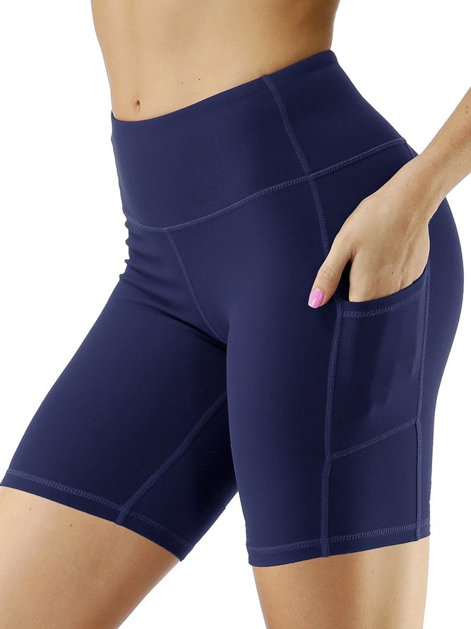 Shorts de Yoga Moulants Unicolores