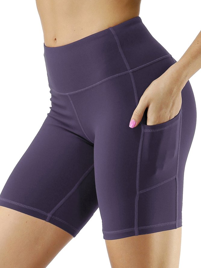 Shorts de Yoga Moulants Unicolores