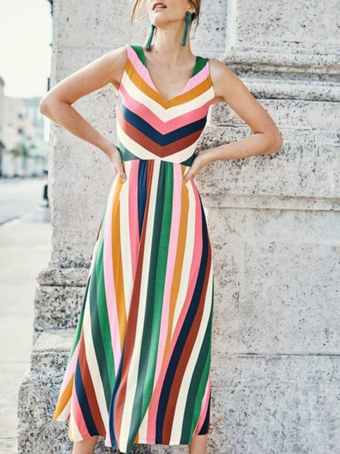 Robe Rayée Rétro