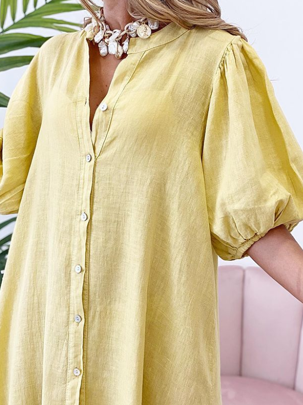 Robe Droite à Demi Manche Pour Vacances