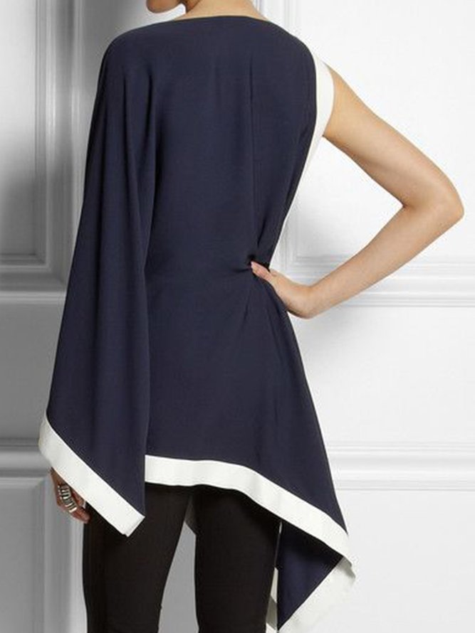 à Une Seule Manche Rétro à Panneaux Chemise