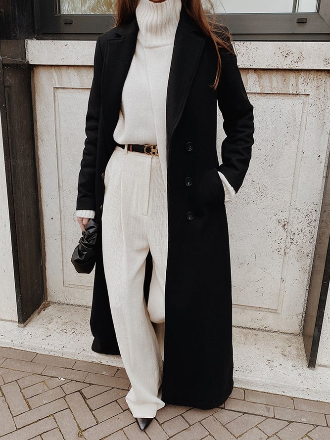 Manteau Élégant Ample Plain