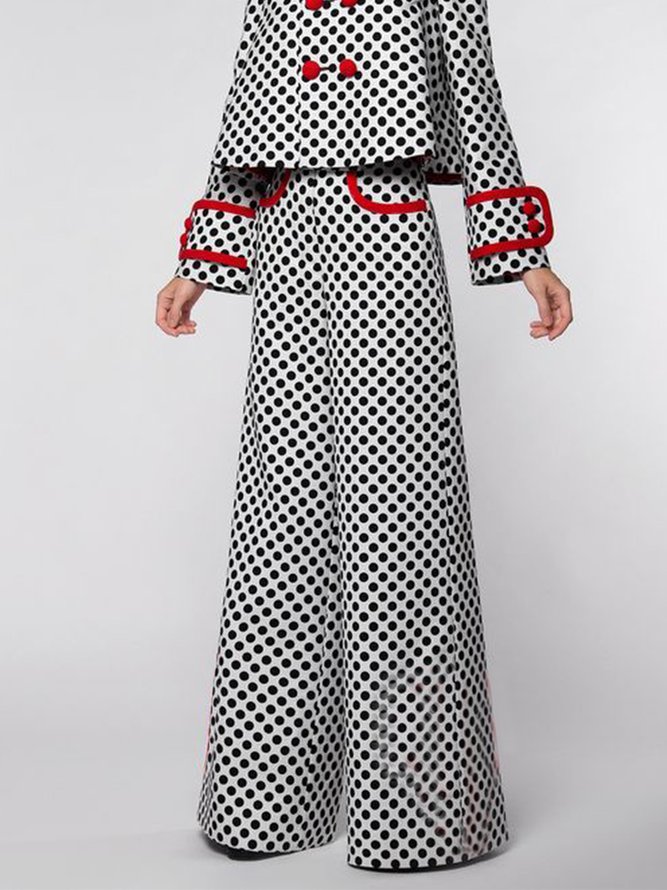 Pantalons à Pois Polka en Coupe Régulière