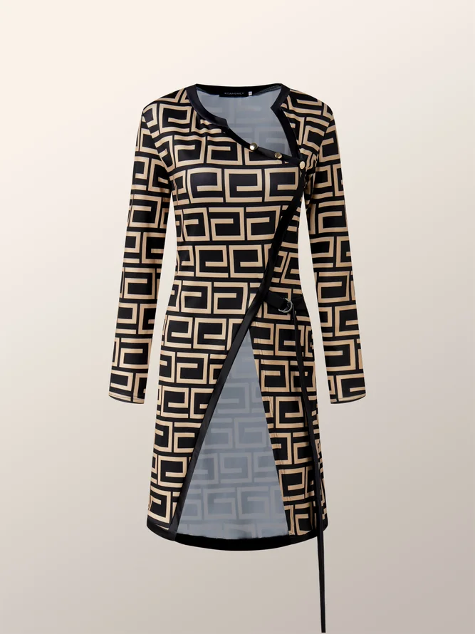 Manteau Moulant Décontracté à Manches Longues