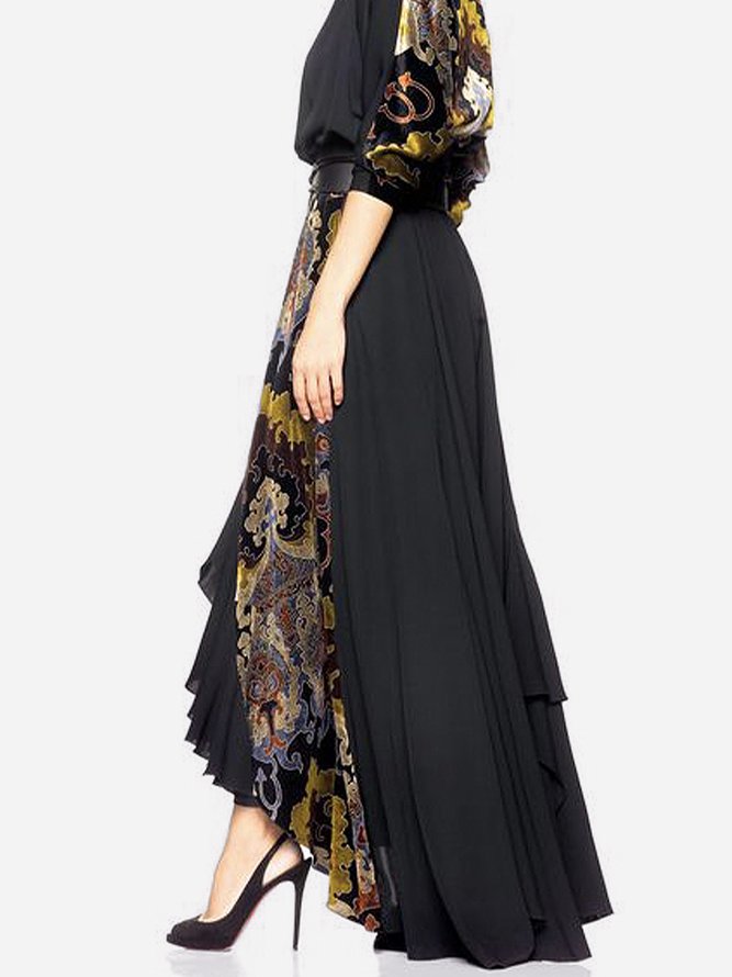 Plain Automne Élégant Non Élasticité Quotidien Ample Long Régulier Régulier Taille Jupe pour Femmes