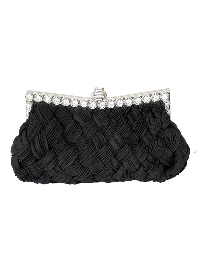 Pochette Femmes Plain Toutes Les Saisons Fête Polyester Verrouillage à la Torsion Portable Fête Nylon Régulier