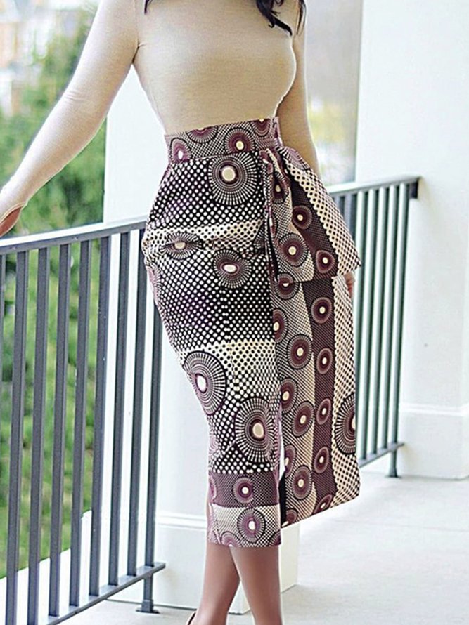 Femmes Pois Polka Automne Urbain Polyester Taille Haute Micro-élasticité Col Roulé Régulier Régulier Taille Ensembles de Deux Pièces