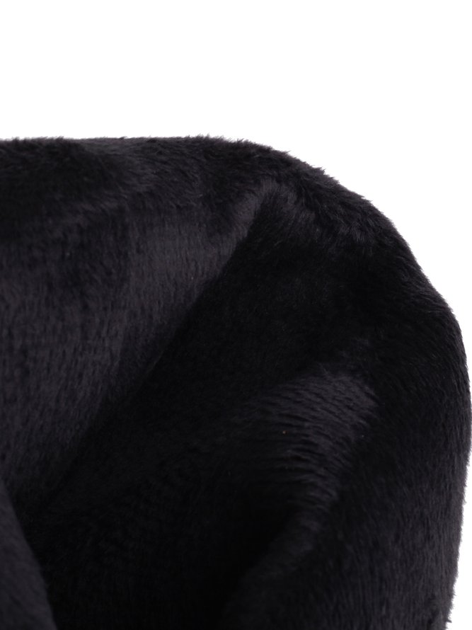 Bottes Femme Géométrique Hiver Urbain Brodé Portable Quotidien Peluche Talon de Bloc PU