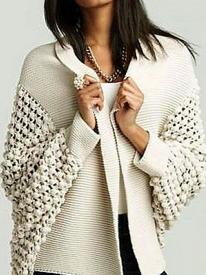 Pull Manteau Femmes Décontracté Plain Automne Acrylique Naturel Micro-élasticité Quotidien Manches Longues Régulier